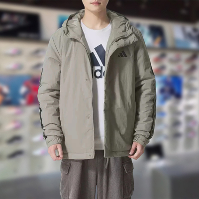 Adidas阿迪达斯男子外套2025冬季新款舒适保暖防风休闲夹克JY8305