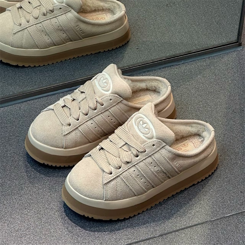 阿迪达斯三叶草男女款鞋子2025冬季新款保暖舒适百搭休闲鞋JR3732