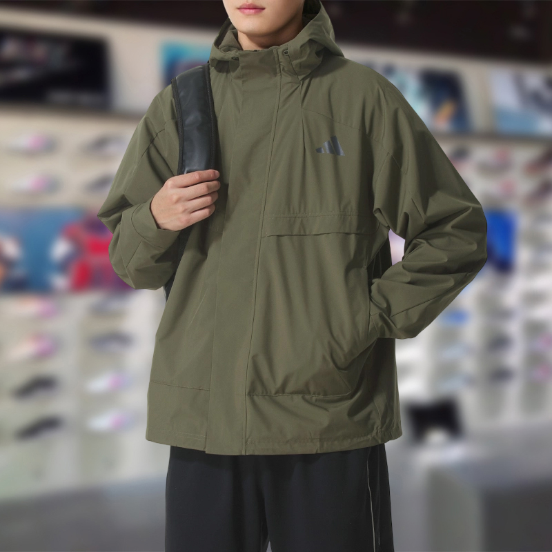 Adidas阿迪达斯男子外套2025冬季新款舒适宽松运动加绒夹克KB7625