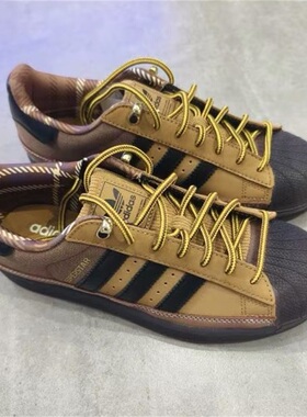 阿迪达斯三叶草男女款鞋子2025冬季新款贝壳头舒适百搭板鞋JR6990