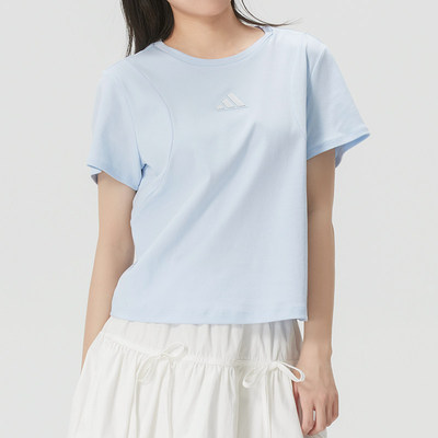 Adidas阿迪达斯女子短袖2026夏季新款速干透气运动跑步T恤KX2757