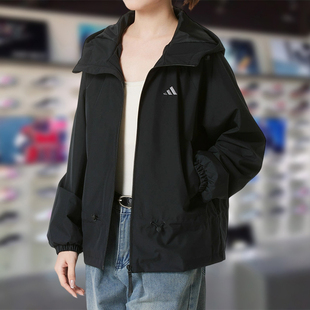 Adidas阿迪达斯女子外套2026春季新款加绒保暖百搭连帽夹克KS2807