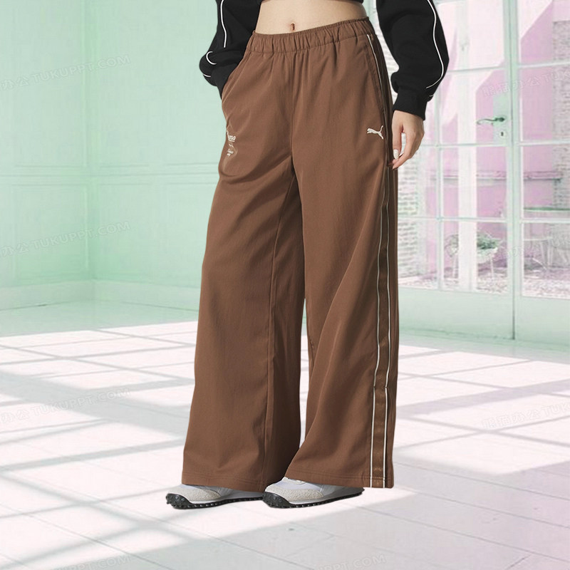 PUMA/彪马女裤子2025冬季新款舒适宽松运动休闲梭织长裤635721-85