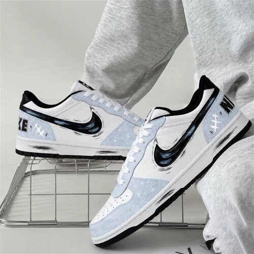 【球鞋定制】耐克 BIG NIKE LOW 牛仔云墨 男款低帮潮流休闲板鞋