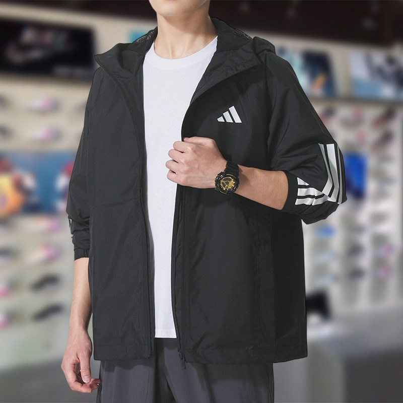 新款经典三杠宽松夹克