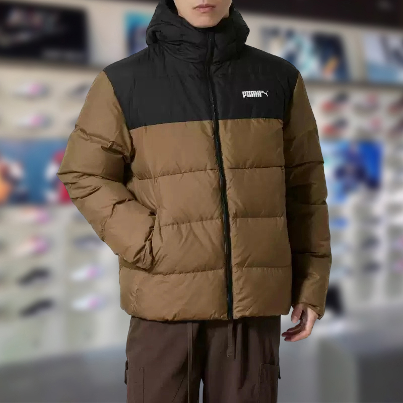 PUMA/彪马男子外套2025冬季新款舒适宽松保暖连帽羽绒服694699-93