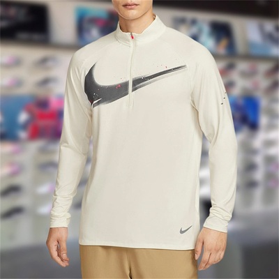 新款舒适透气跑步半拉链套头衫