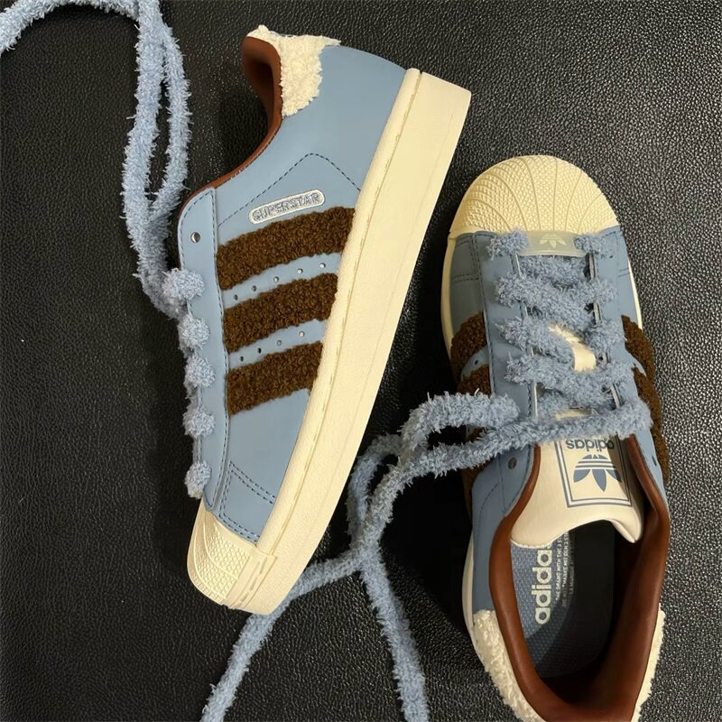 阿迪达斯三叶草男女款鞋子2025冬季新款贝壳头舒适百搭板鞋JR6987