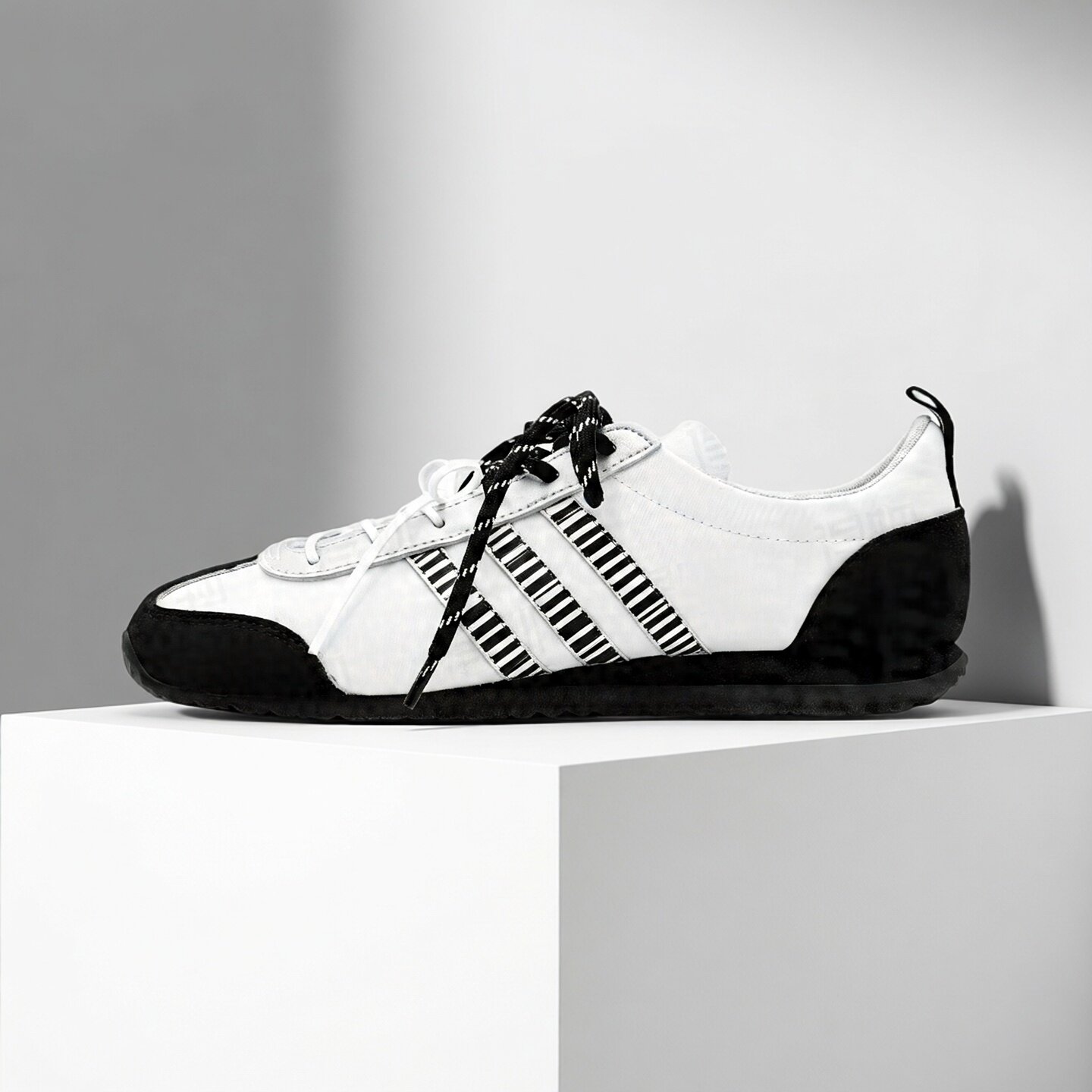 【球鞋定制】Adidas阿迪达斯女鞋子 VS JOG 2.0 黑白变 低帮鞋
