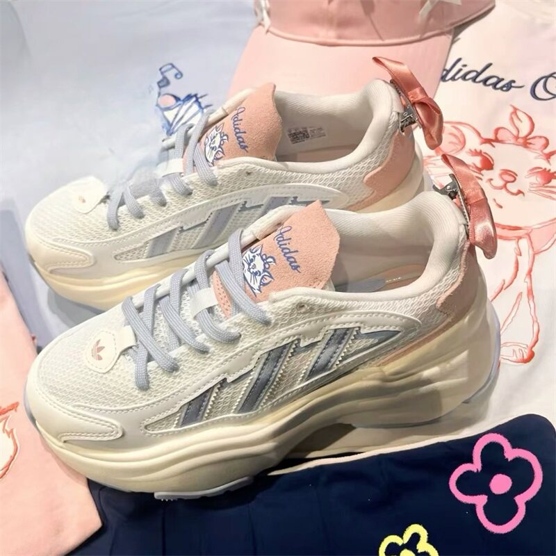 阿迪达斯三叶草男女鞋子2025夏季新款迪士尼联名增高老爹鞋JR4240