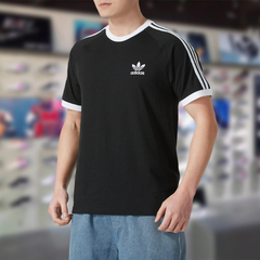 阿迪达斯三叶草男子短袖2026春季新款舒适宽松运动休闲T恤KB2459