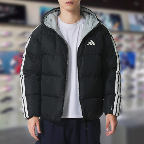 Adidas阿迪达斯男子外套2025冬季新款保暖防风两面穿羽绒服KC2490 - 封面