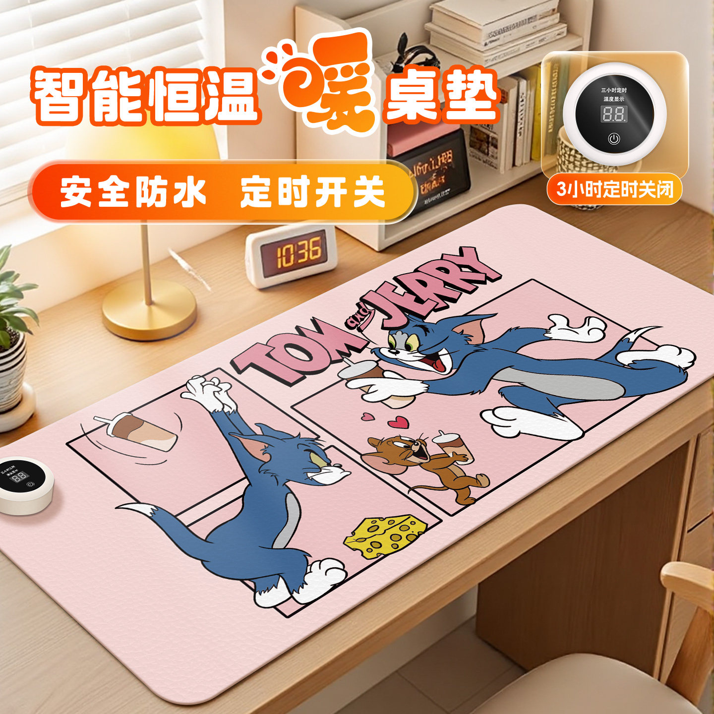 猫和老鼠加热鼠标垫可爱暖桌垫