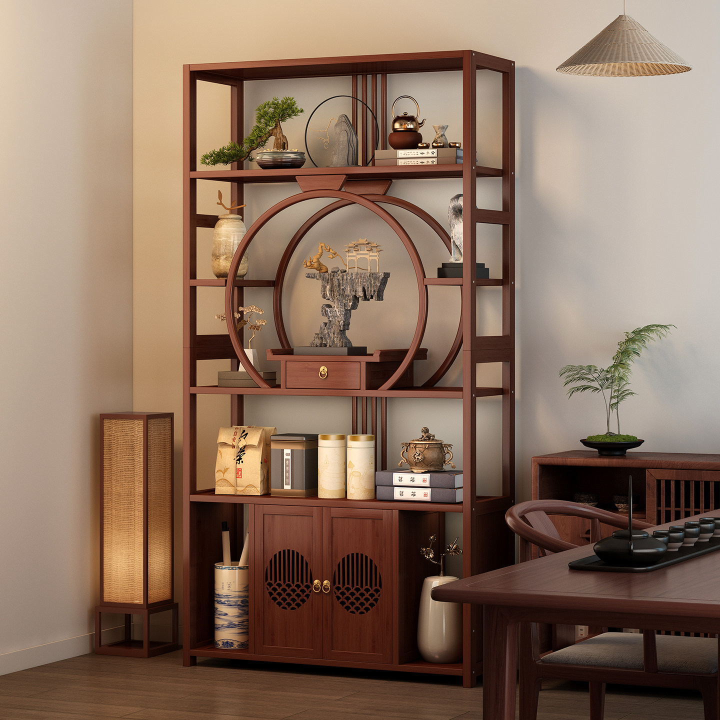 博古架茶柜置物架多宝阁茶叶放置架茶室茶架子多功能陈列柜展示架,住宅家具,多宝格/博古架,淘宝优惠券,粉丝福利购,淘宝优惠卷