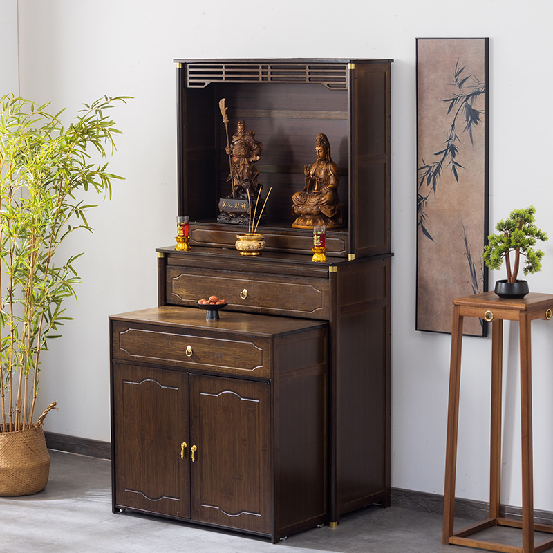 佛龛家用佛柜财神爷供桌香案台非实木神龛观音佛像供座台供奉神台