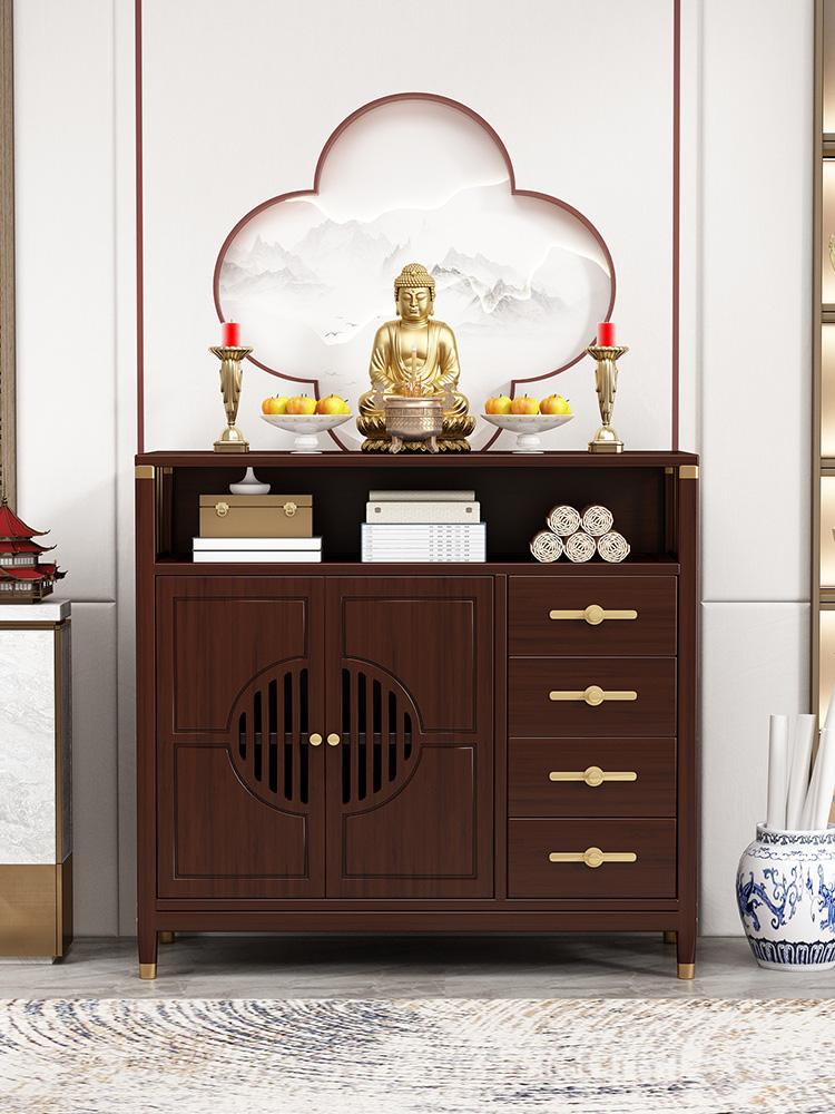 供桌香案家用神台财神爷佛柜非实木佛龛新中式立柜观音佛像供奉台