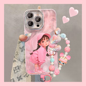 滑板女孩链条适用苹果17羽纱手机壳iphone15promax可爱16卡通14外