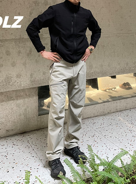 DLZ强哥春夏新款软壳登山裤轻户外尼龙弹力冲锋直筒休闲裤