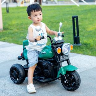 岁男女宝宝遥控三轮车 儿童电动摩托车可坐人大号充电玩具车2