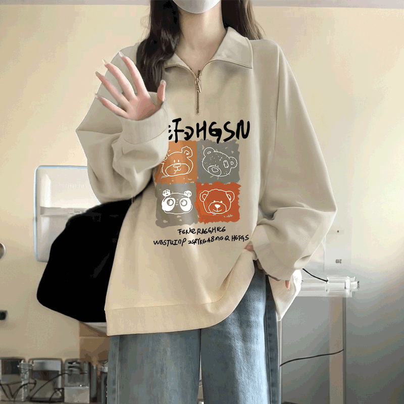 半拉链卫衣女2026新款爆款秋冬