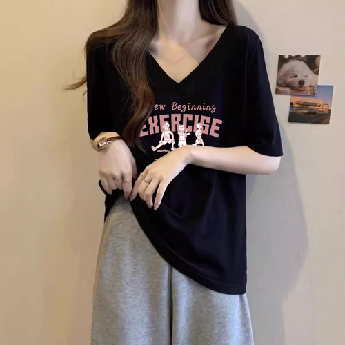 短袖t恤女2024新款大码女装