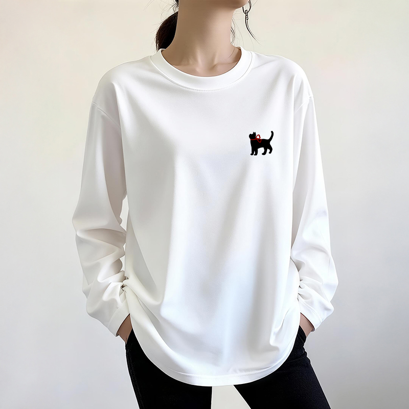 纯棉白色打底衫女内搭胖mm大码