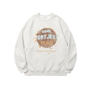 灰白色宽松卫衣女款韩版慵懒风2026新款爆款情侣无性别穿搭秋冬款