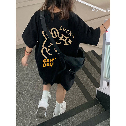 短袖女t恤夏2026新款黑色上衣