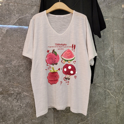 短袖t恤女2025新款宽松大码女装