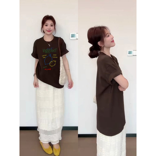 纯棉短袖t恤女2026新款大码女装