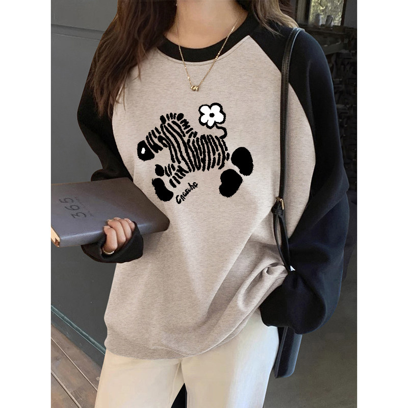 大码胖mm灰色卫衣女款2025新款