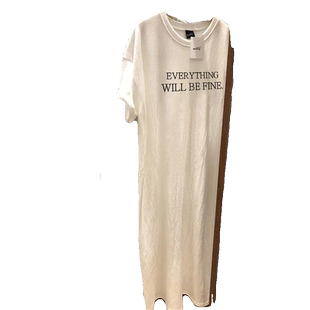 白色连衣裙宽松纯棉短袖长款t恤女裙子胖mm遮肚显瘦大码开叉长裙