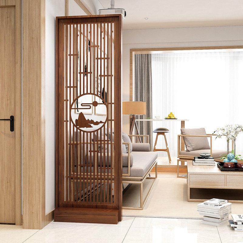 新中式进门玄关柜简约现代门厅柜入户隔断柜客厅屏风座屏装饰架