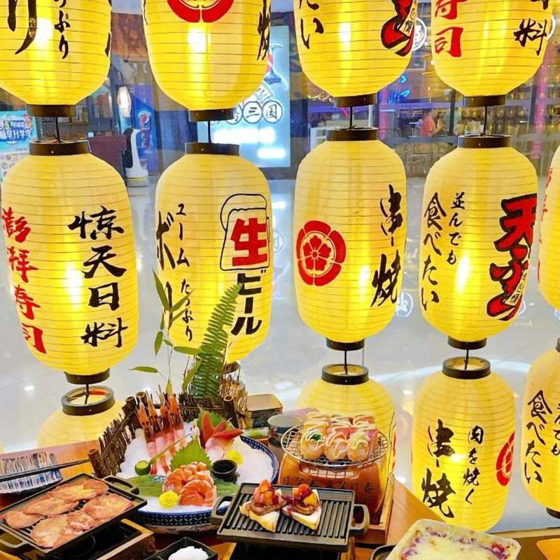 日式灯笼户外防水广告印字定制和风围炉居酒屋日料店烧肉酒场装饰