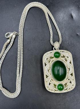 大清年制 双龙挂件 镂空 镶珠子款古典 铜装饰摆件复古 汉服吊坠