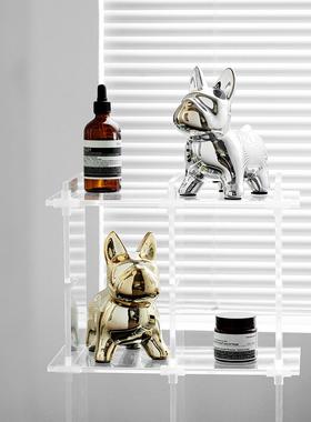 【瑕疵】北欧ins陶瓷斗牛犬存钱储蓄罐家居客厅电视柜装饰品摆件