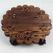 移动带轮托盘万向轮底座家用花盆实木底座圆形木质加厚底托带滚轮