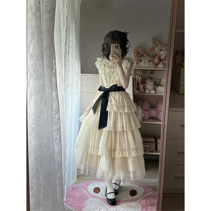 【象牙塔】梦幻日常大摆纱裙op清新小众Lolita蓬蓬森女成人礼礼服