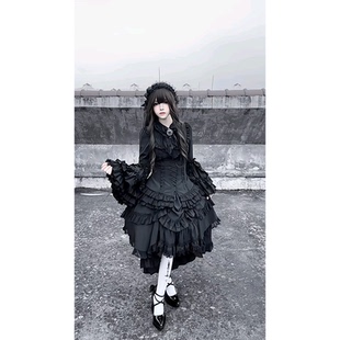 不死鸟哥特风洛丽塔暗黑系Lolita秋冬cos圣诞节新年裙亚比亚文化