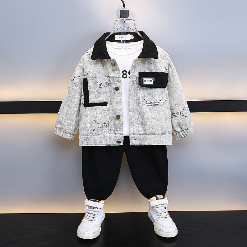 品牌专柜男童春秋季开衫外套新款韩版酷帅气男宝宝休闲夹克上衣冬