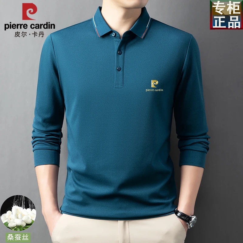 桑蚕丝长袖t恤男秋季新款