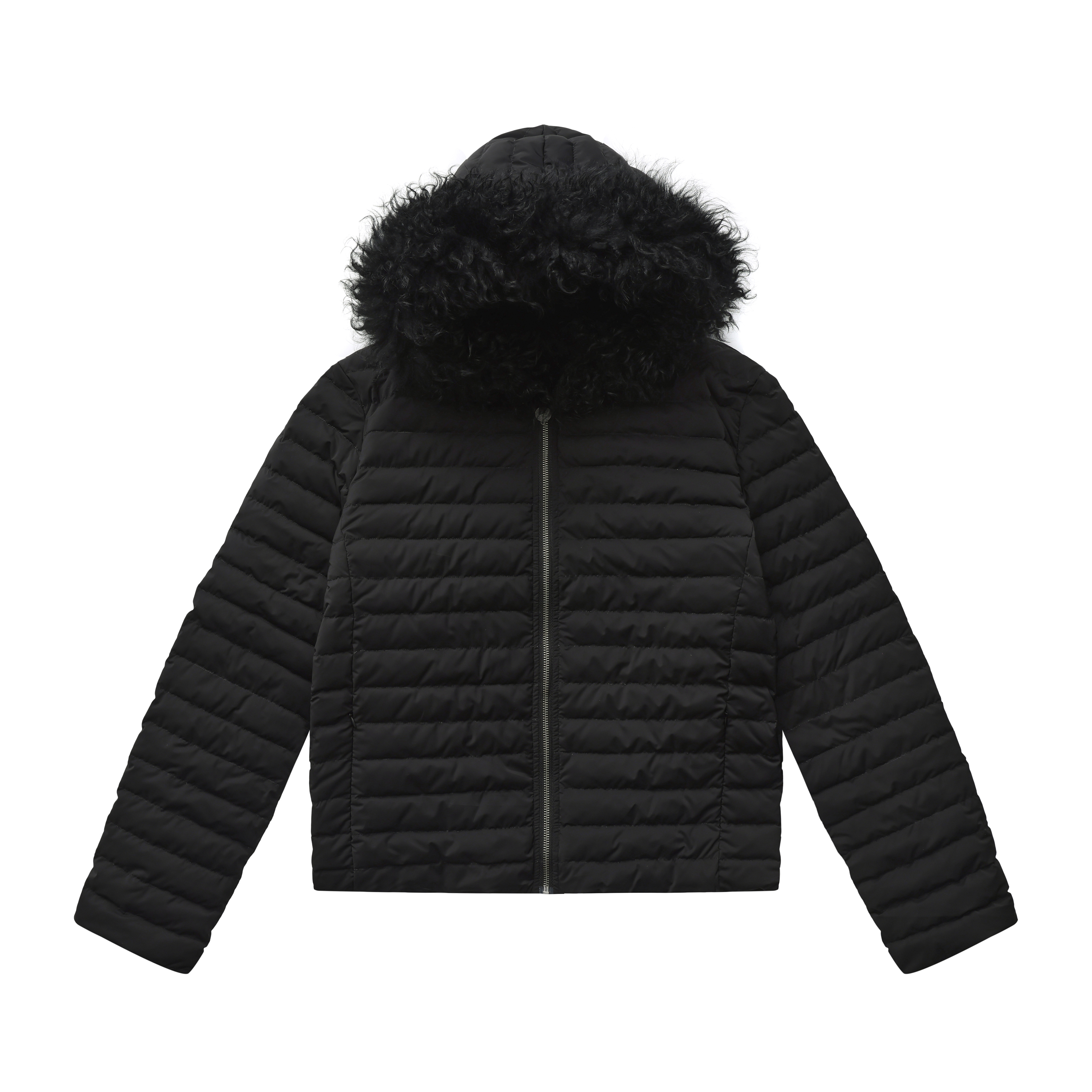 pacshop排骨羽绒服90鸭绒黑色