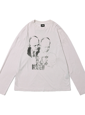 【PacShop】.pac 德怀特印花棉麻长袖 DWIGHT L/S TSHIRT