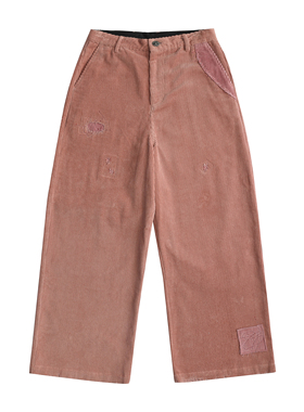 【PacShop】.pac 粉猪灯芯绒宽松长裤 PINK PIG CORDUROY PANTS