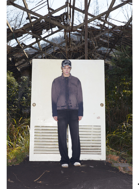 【PacShop】.pac 黑色仿牛仔全棉基础宽松直筒春季堆积感水洗卫裤