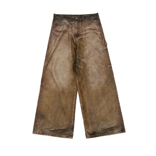 PacShop MUDDY .pac 裤 CARPENTERS 泥浆染色鼹鼠皮玉石工装