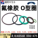 美标AS568进口O型圈VITON氟橡胶密封线径1.78 5.33orin 2.62 3.53