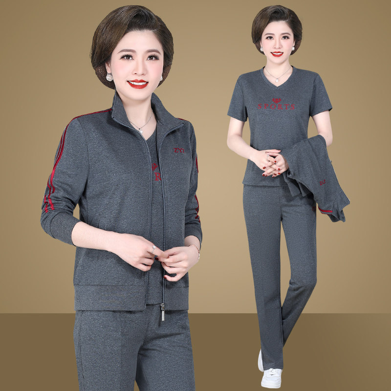 新款休闲运动服套装女春秋三件套