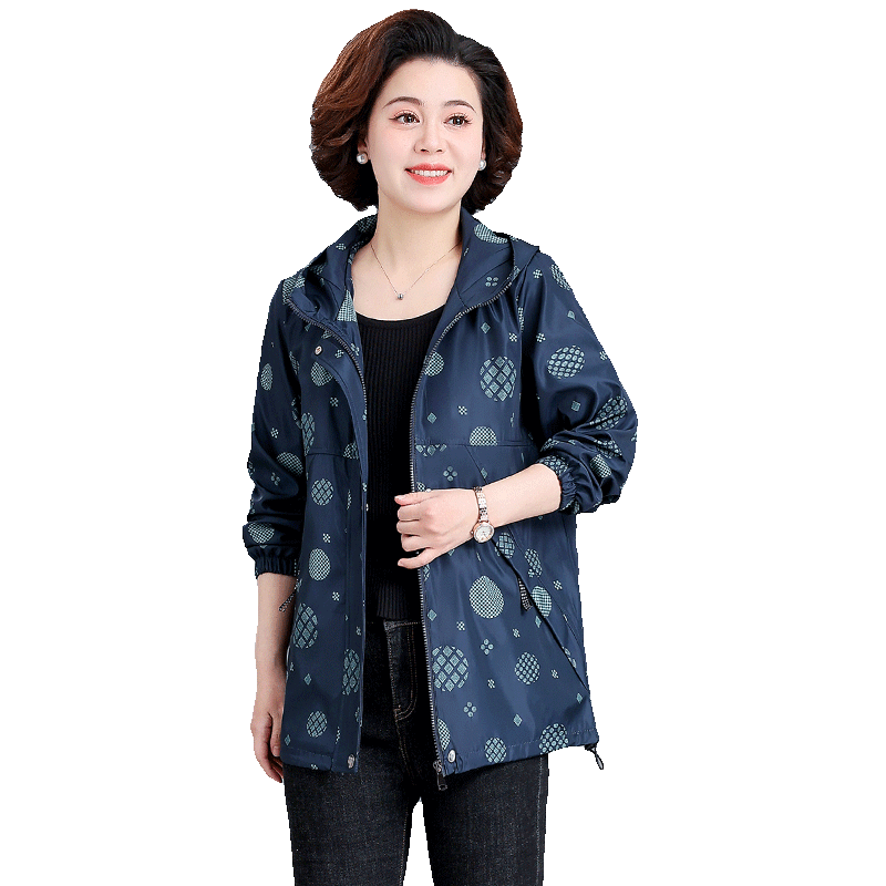 中年妈妈秋装风衣短款衣服洋气