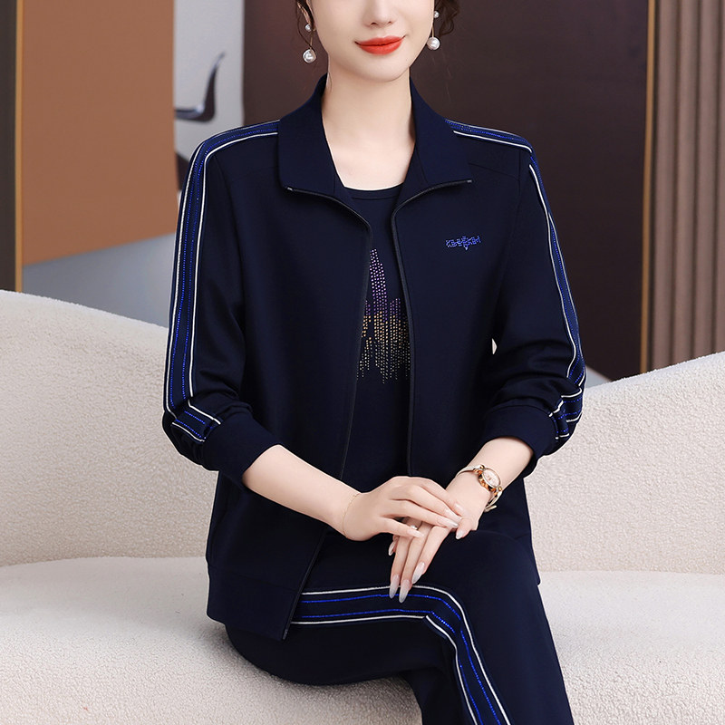 中老年休闲运动服套装女春秋新款